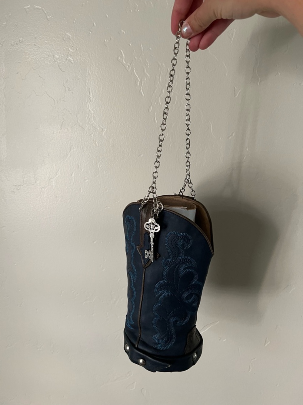 Boot western wine holder bag